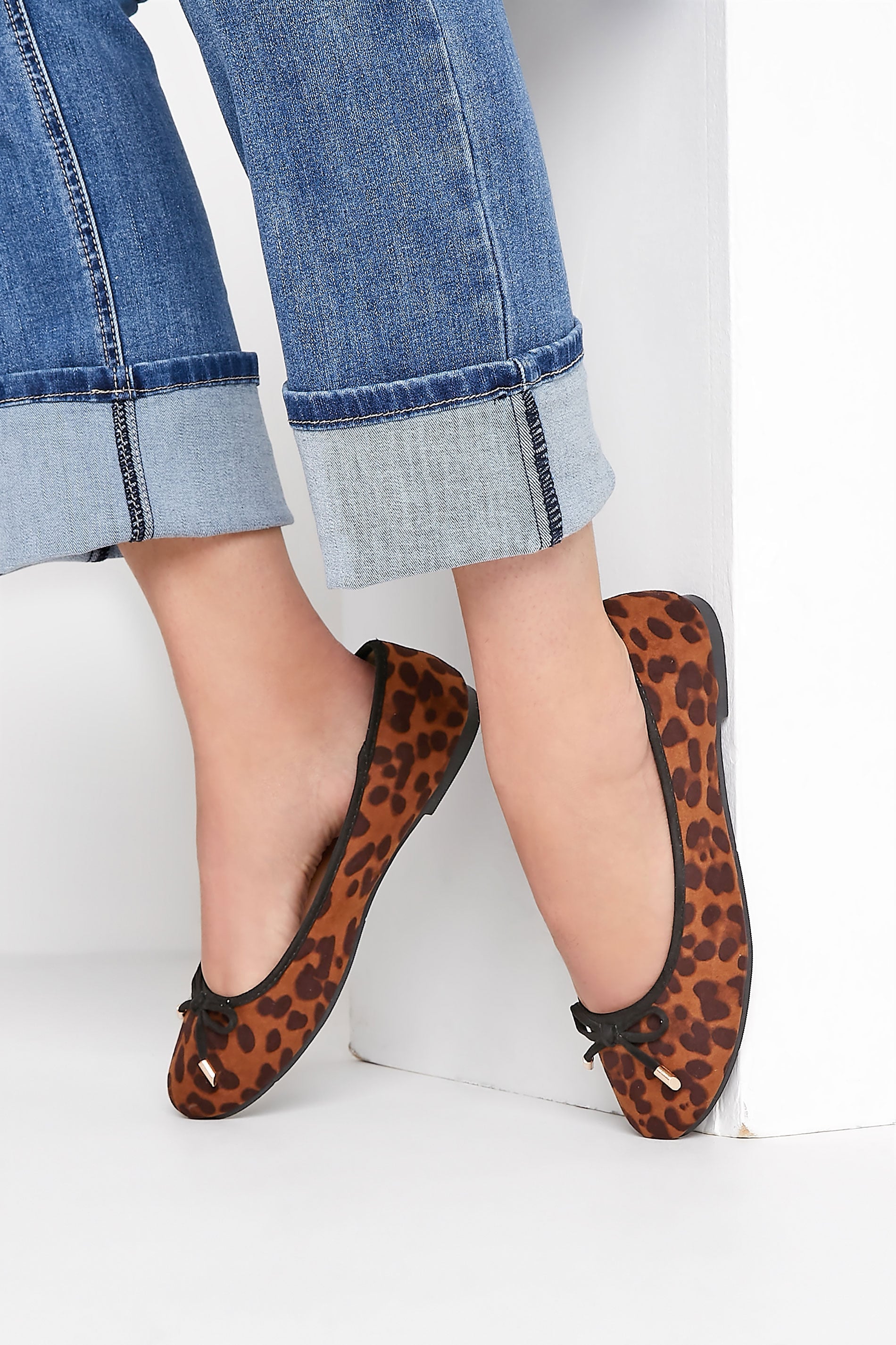  LTS - Ballerines Marrons Design Léopard Regular Fit