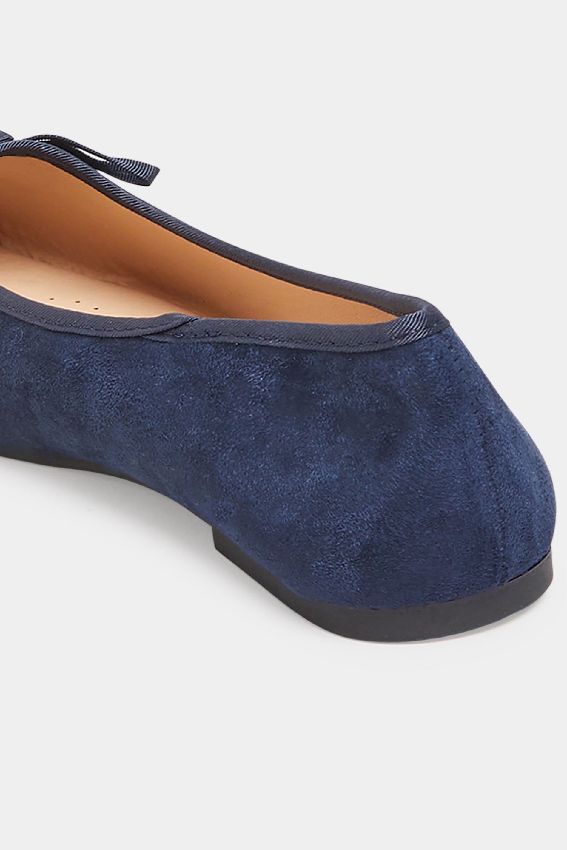  Ballerines Bleues Marine Noeuds Pieds Larges EEE
