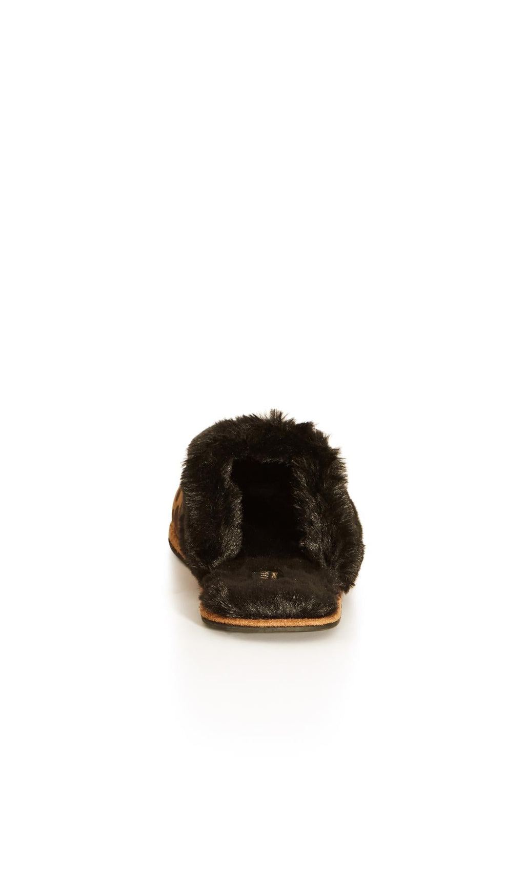  Evans Brown Leopard Print Slipper