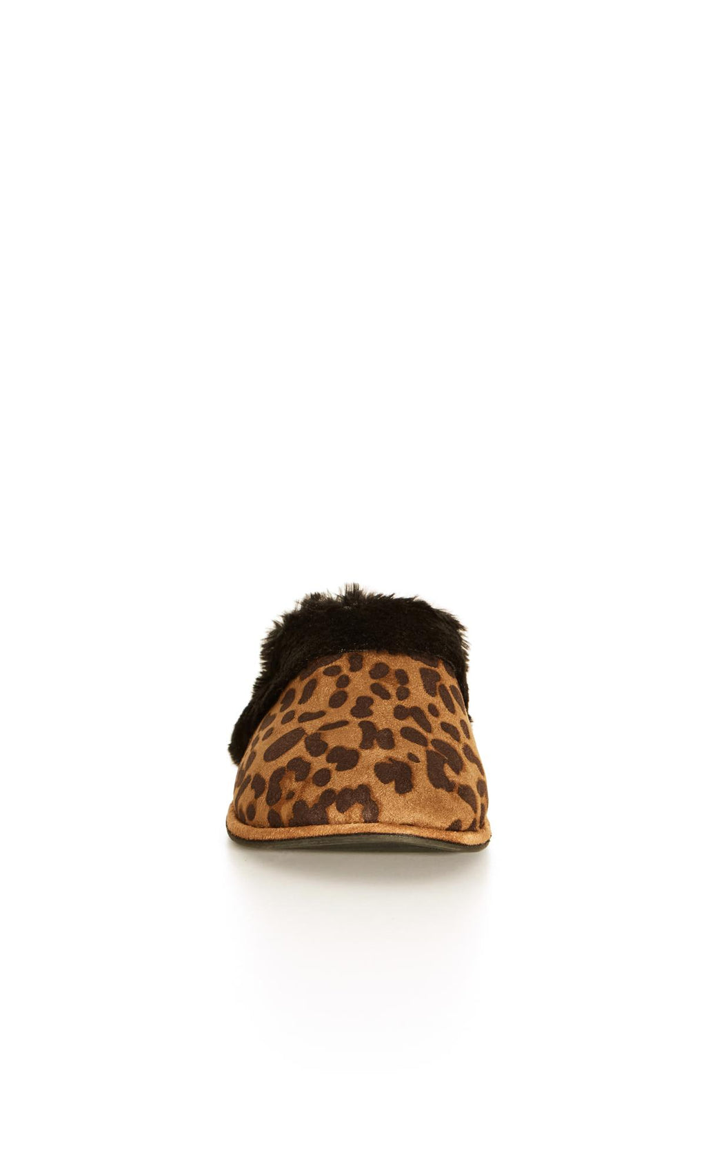  Evans Brown Leopard Print Slipper