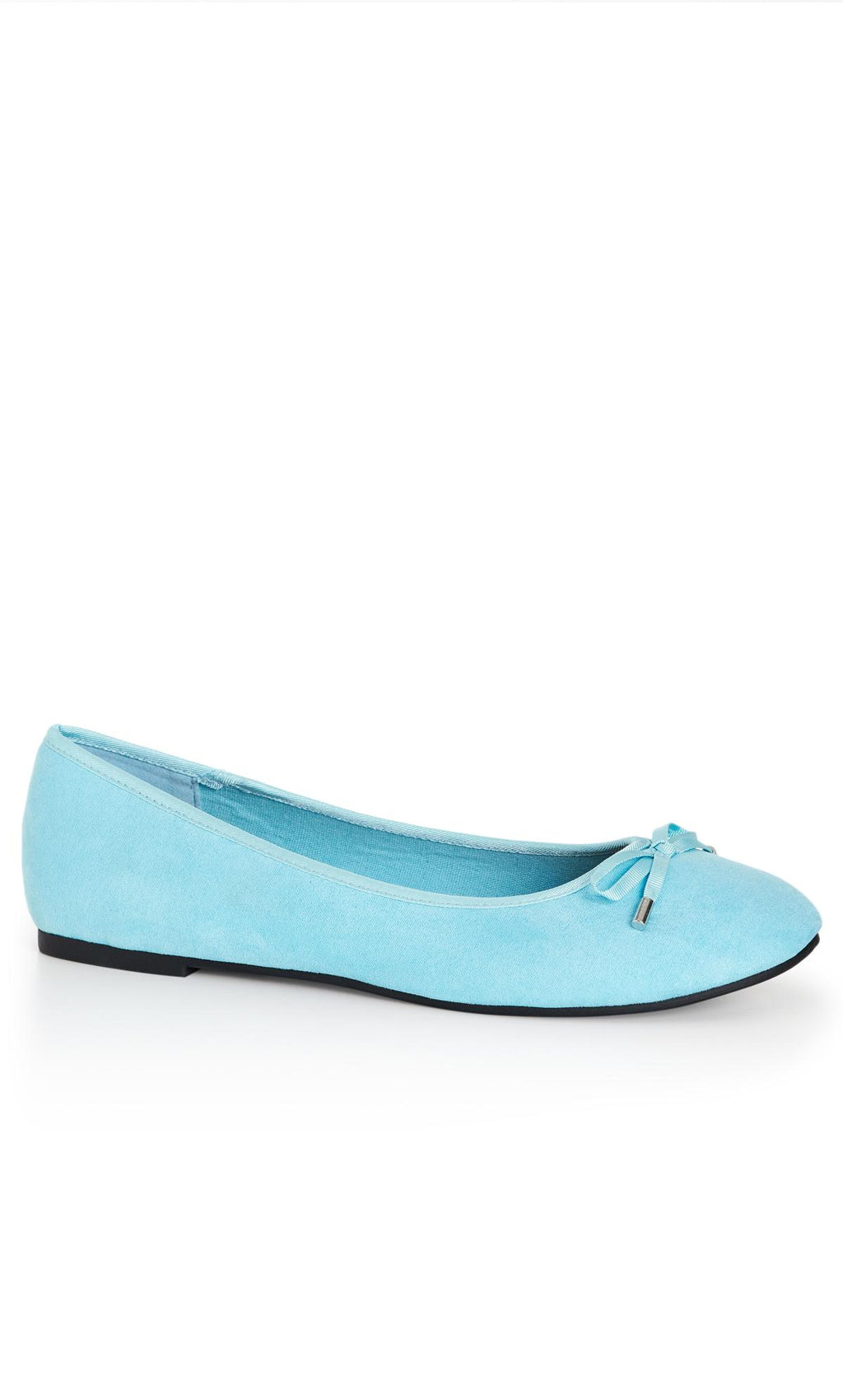  Evans Light Blue Denim Ballerina Pumps