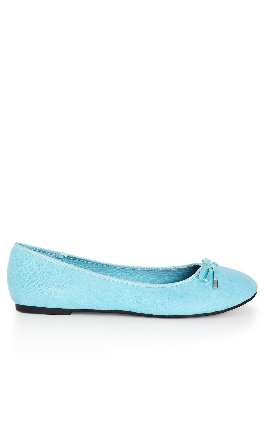  Evans Light Blue Denim Ballerina Pumps