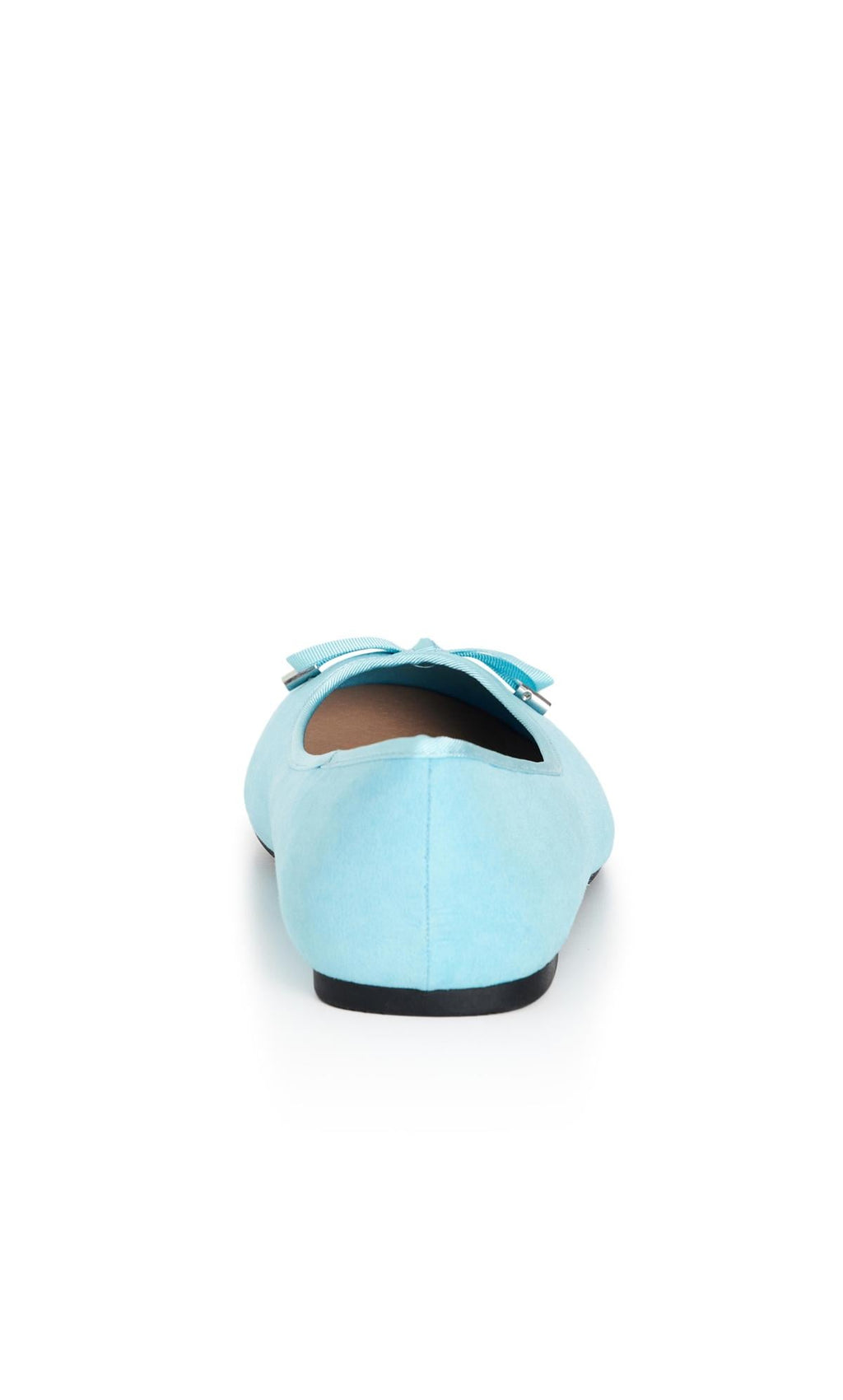  Evans Light Blue Denim Ballerina Pumps