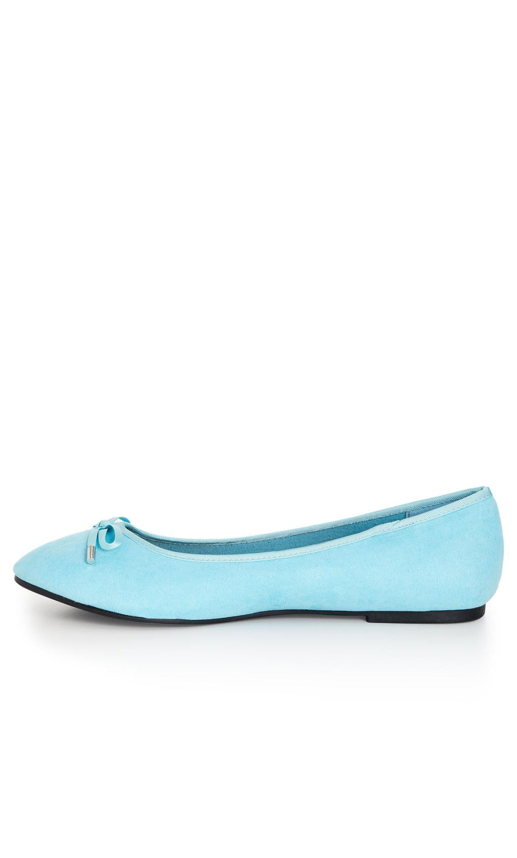 Evans Light Blue Denim Ballerina Pumps