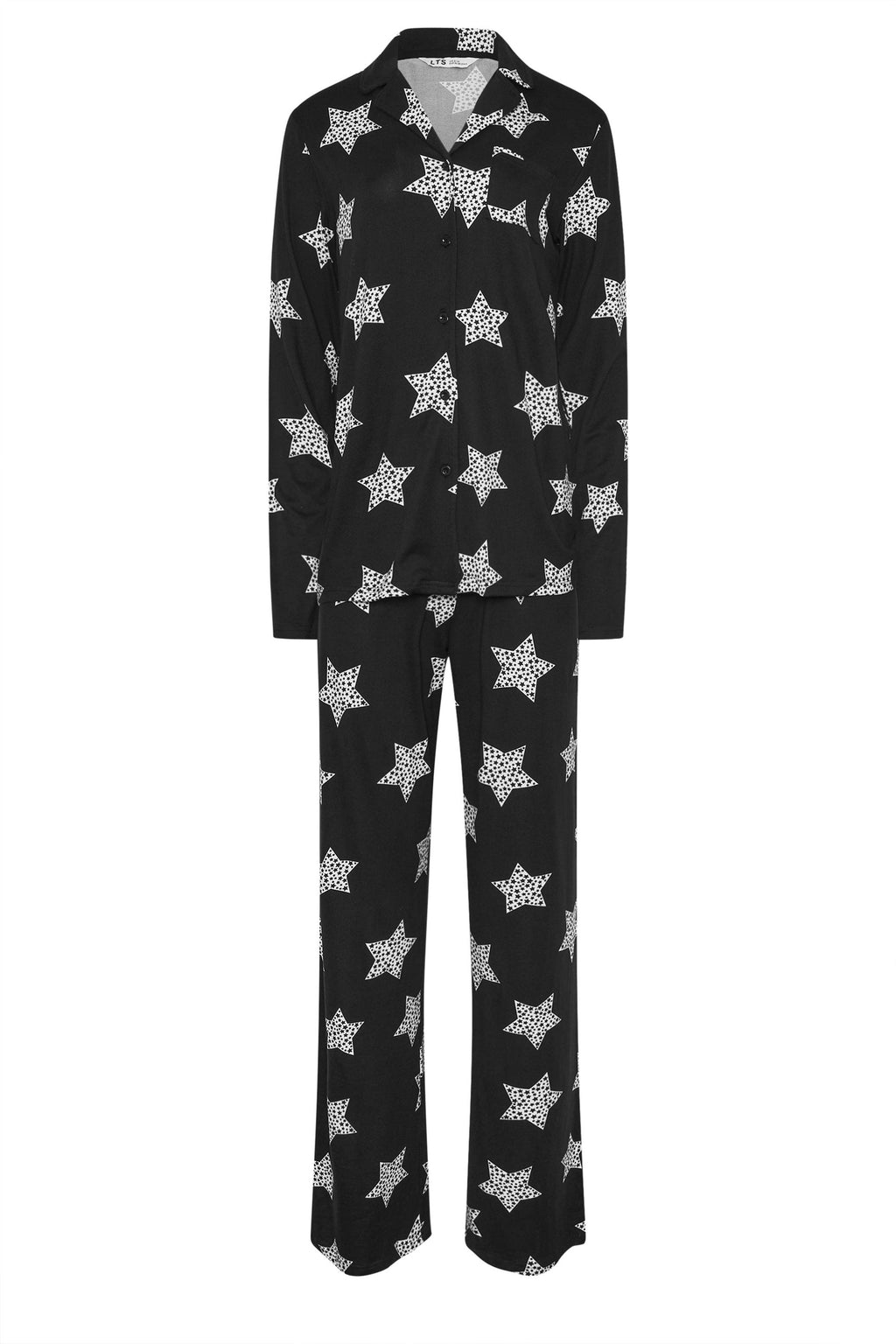  LTS Tall Black Soft Touch Star Pyjama Set