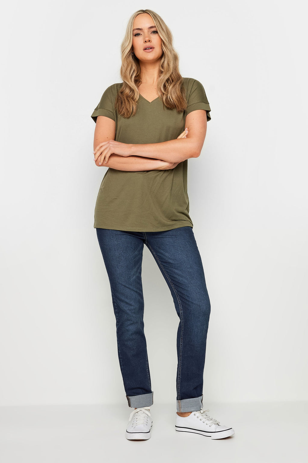  LTS Tall Blue Mid Wash Cigarette Jeans