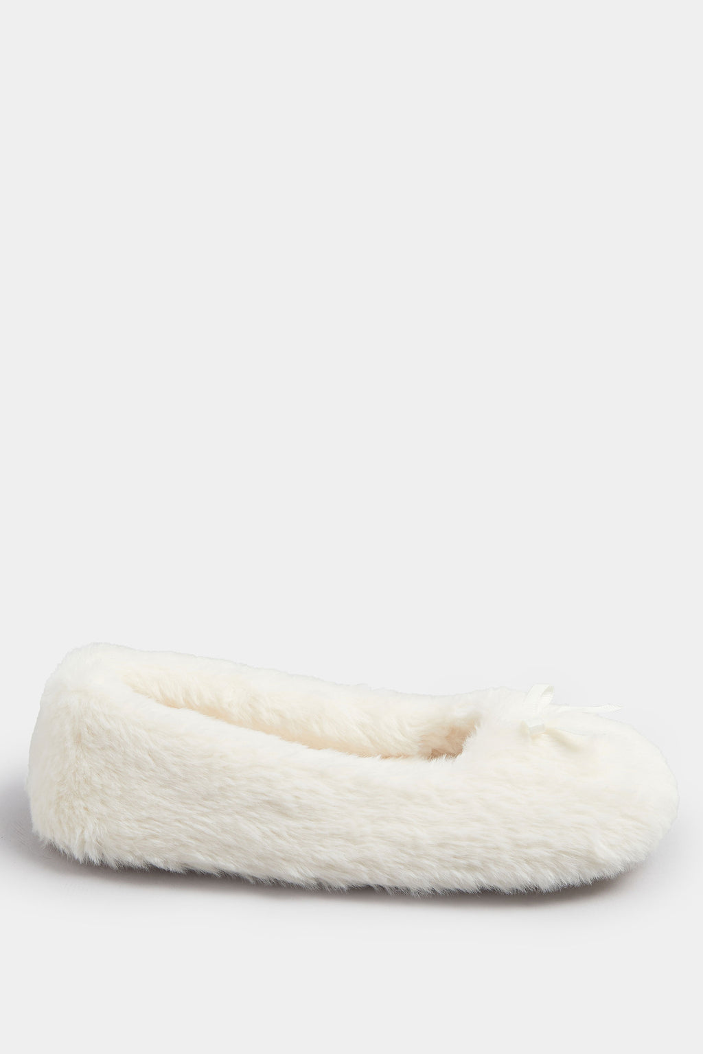  Chaussons De Ballet En Peluche Crème Avec Nœud Sur Le Devant