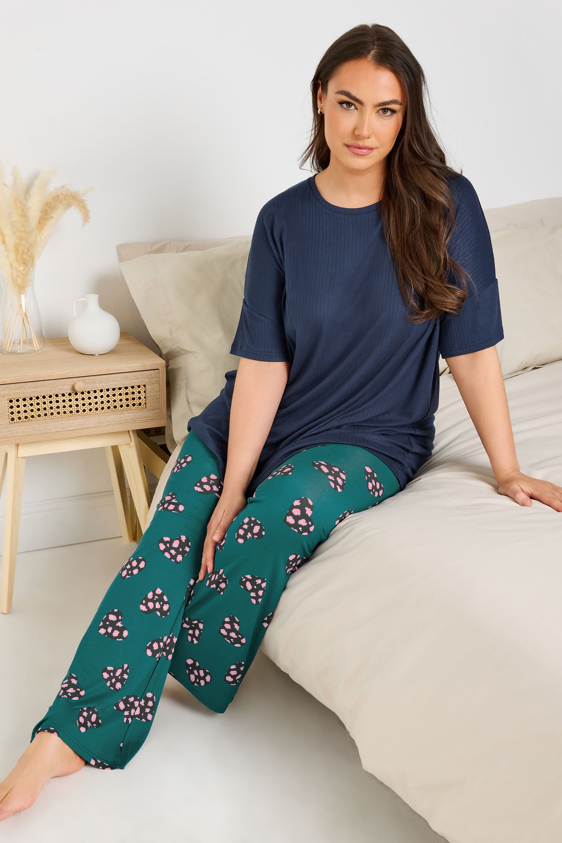  YOURS - Haut De Pyjama Bleu Marine Nervuré En Jersey
