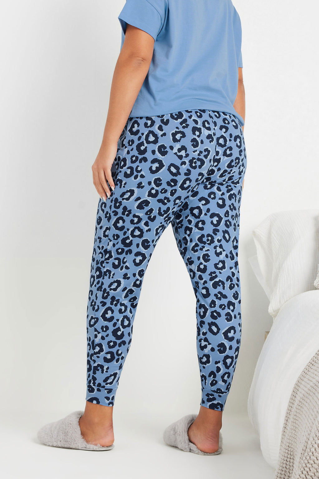  YOURS - Bas De Pyjama Bleu Design Léopard