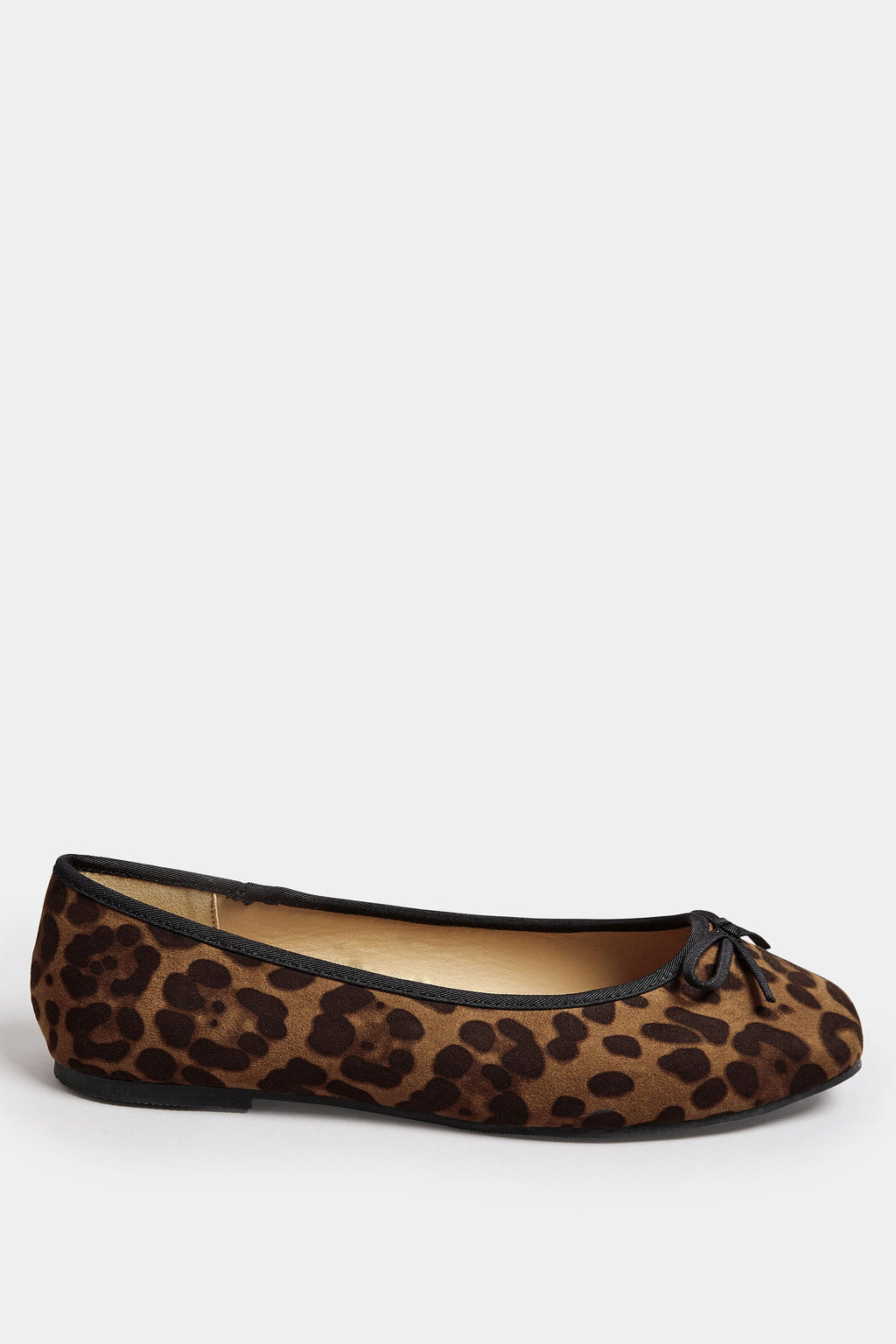  Ballerines Carrées Marrons Design Léopard Pieds Extra Larges