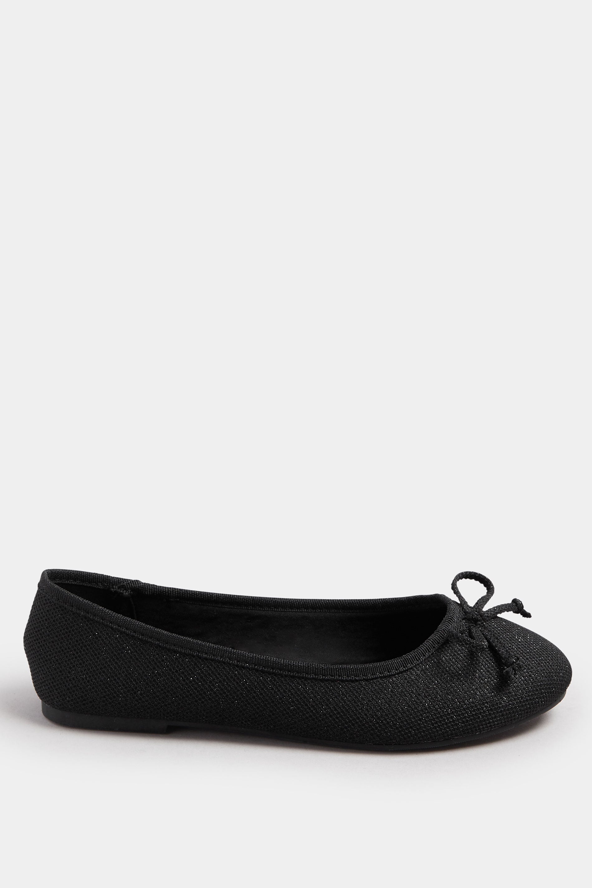  Ballerines Noires Pailletées Extra Larges EEE Fit