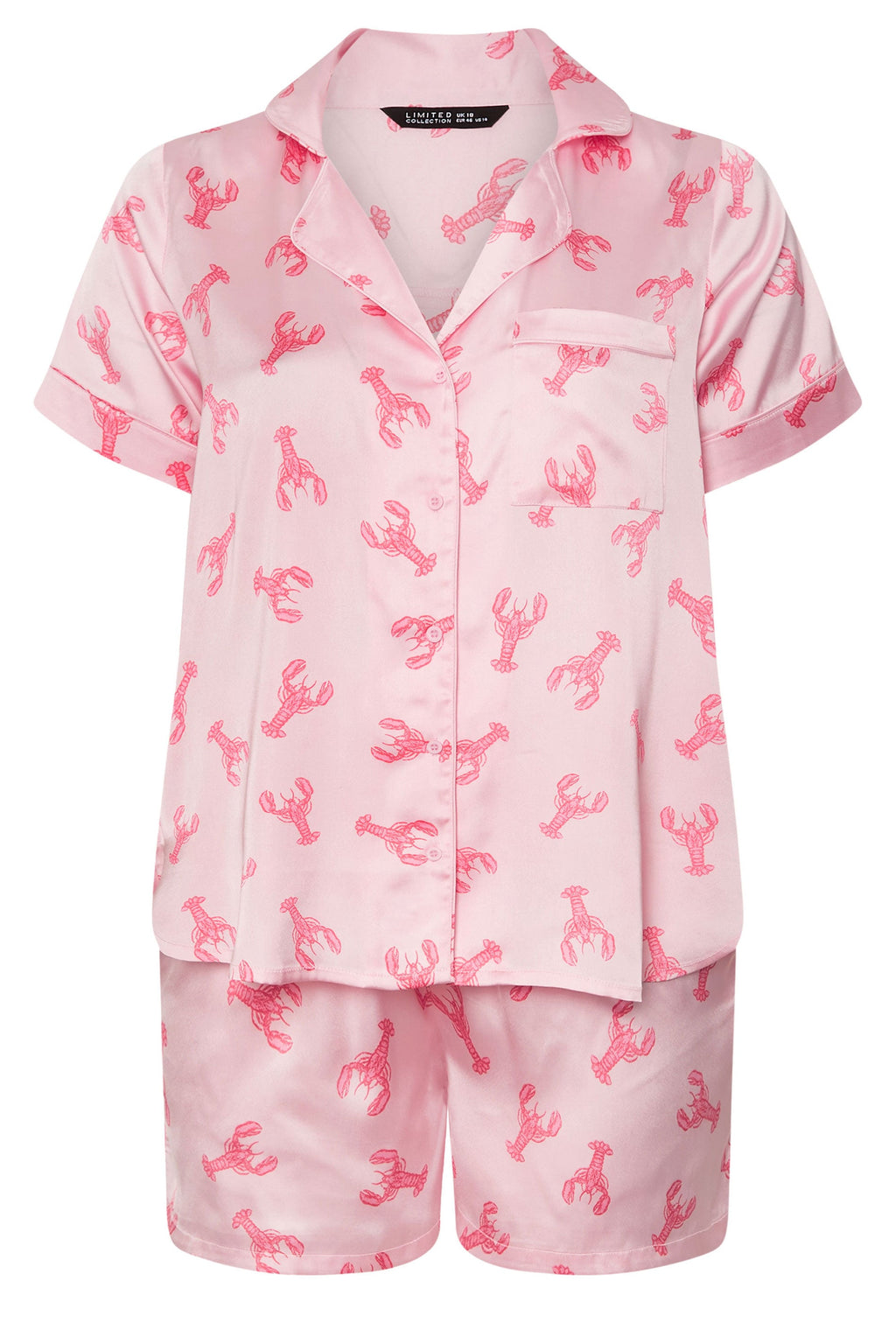 LIMITED COLLECTION - Ensemble De Pyjama Short Rose Langouste