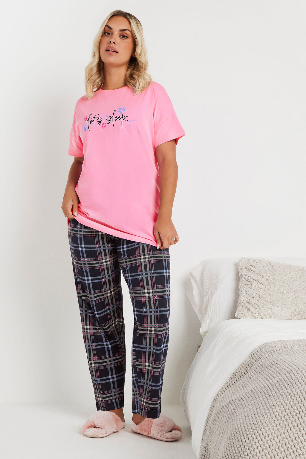  YOURS - Haut De Pyjama Rose 'Let's Sleep'