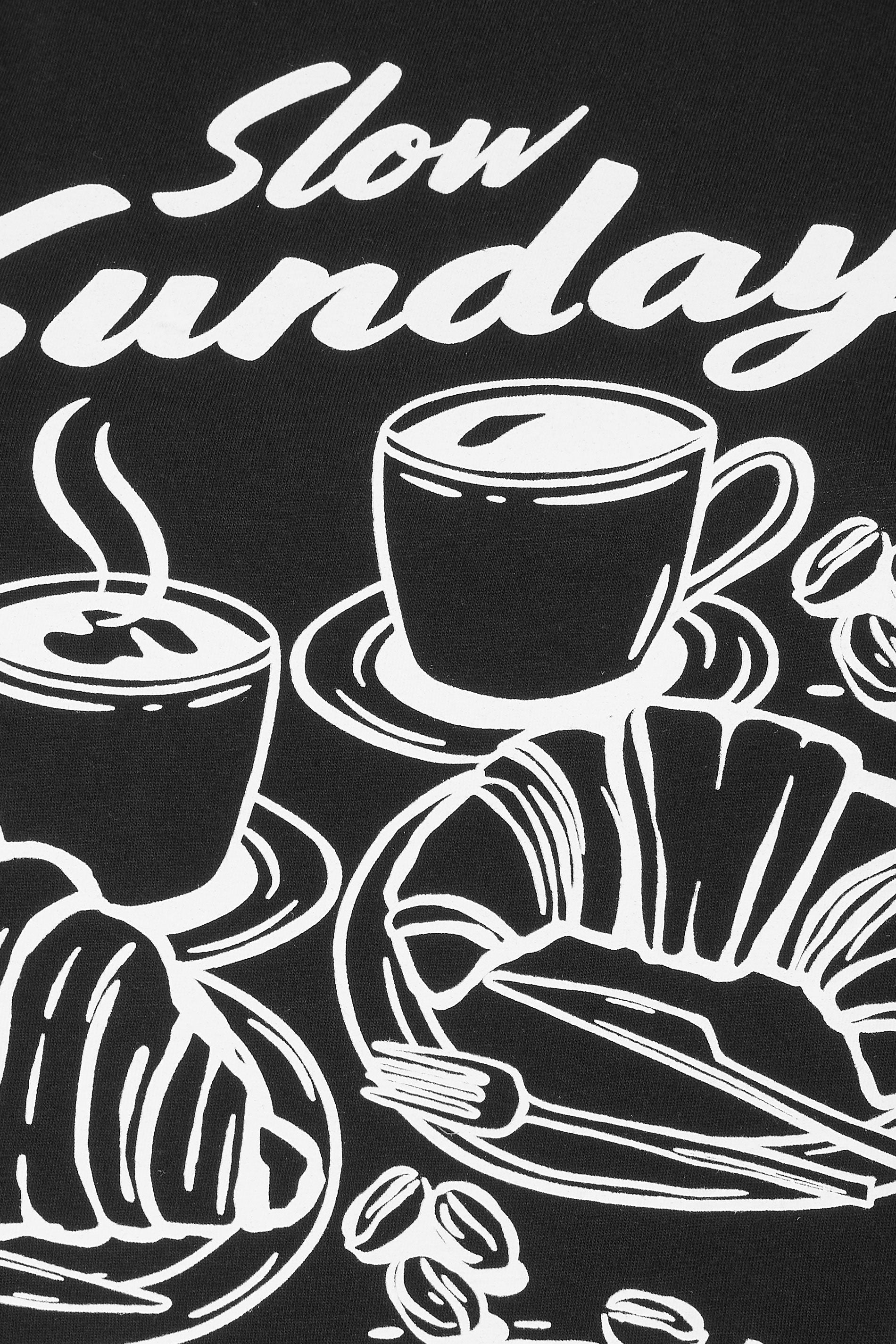  YOURS Lot De 2 Chemises De Nuit Curve Noires « Coffee Club »