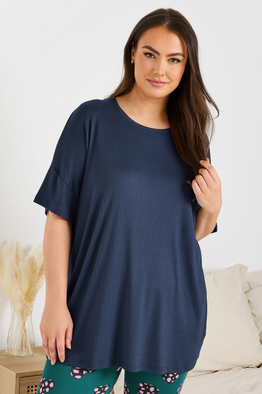  YOURS - Haut De Pyjama Bleu Marine Nervuré En Jersey