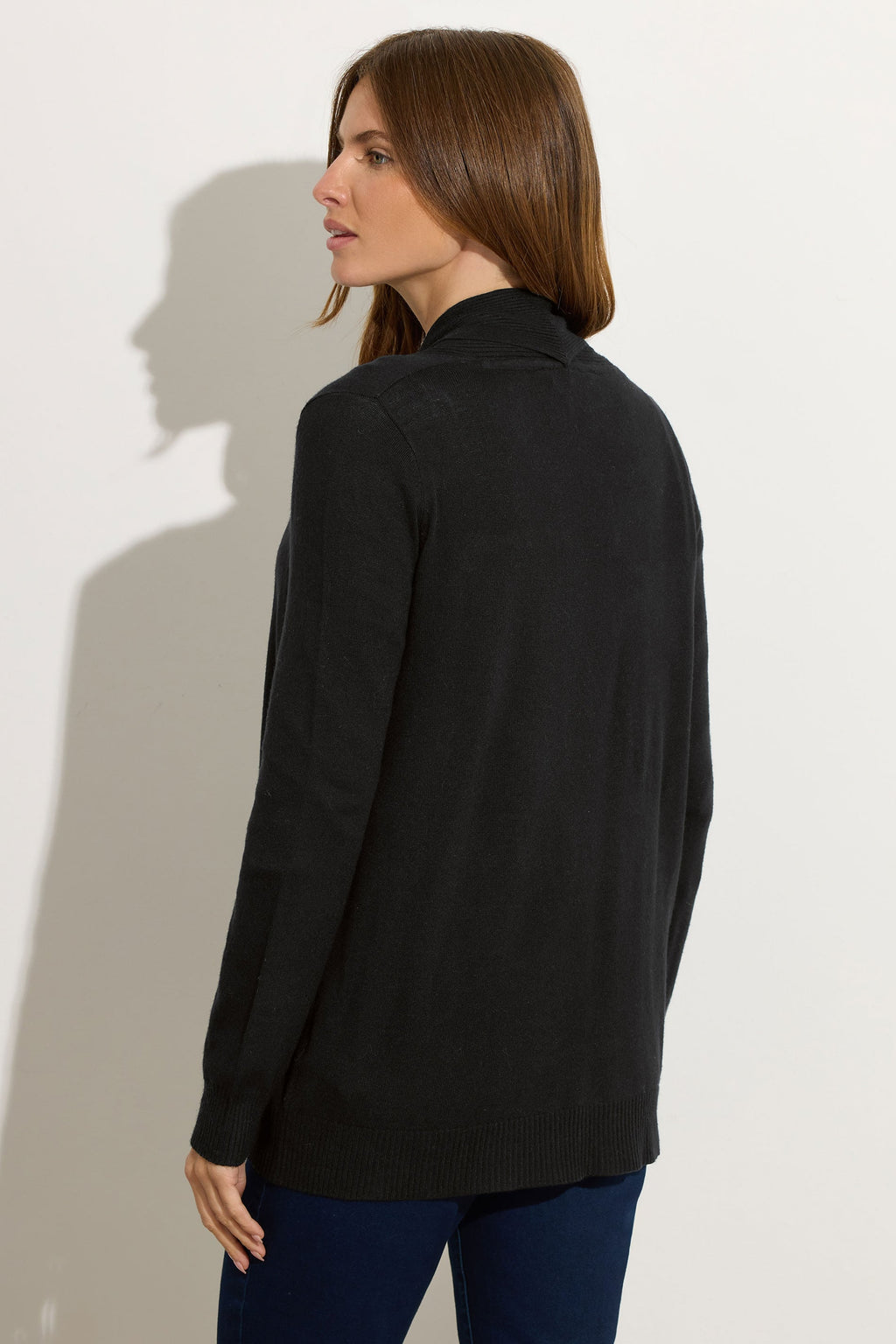  M&Co Black Shawl Collar Cardigan