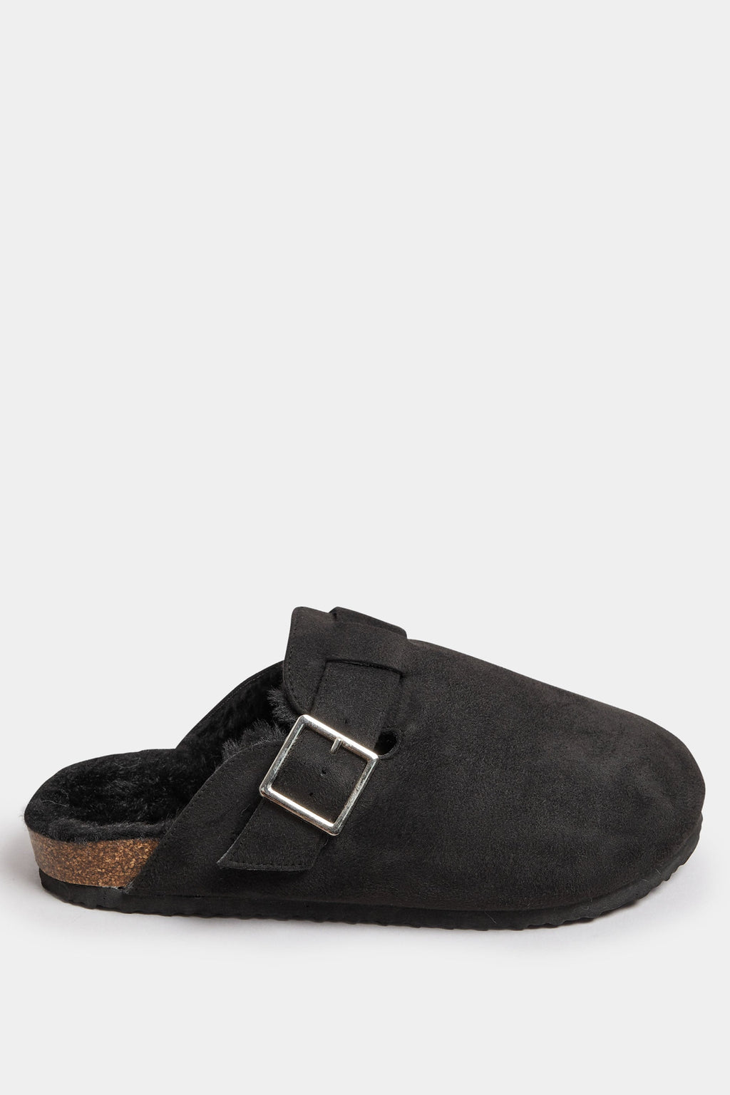  Sabots Noirs Fausse Fourrure Pieds Extra Larges EEE