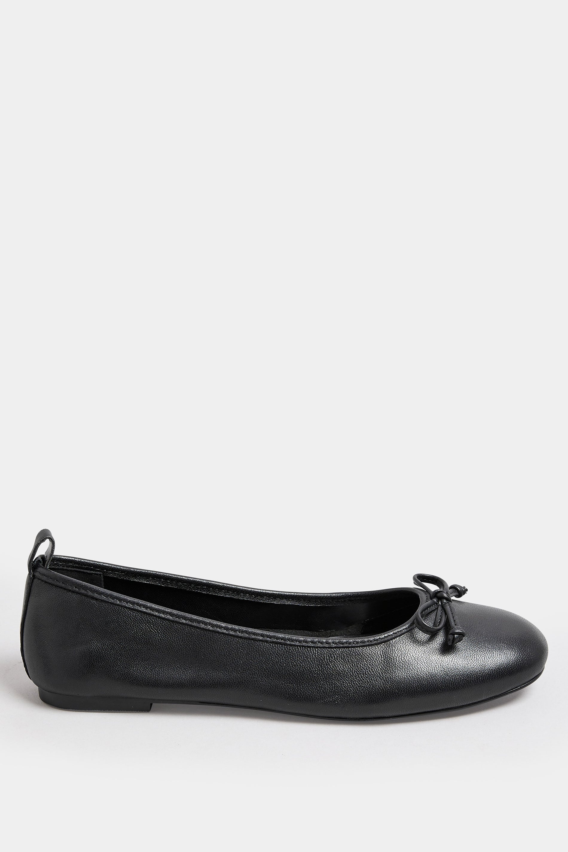  LTS - Ballerines Cuir Noires à Noeud Regular Fit