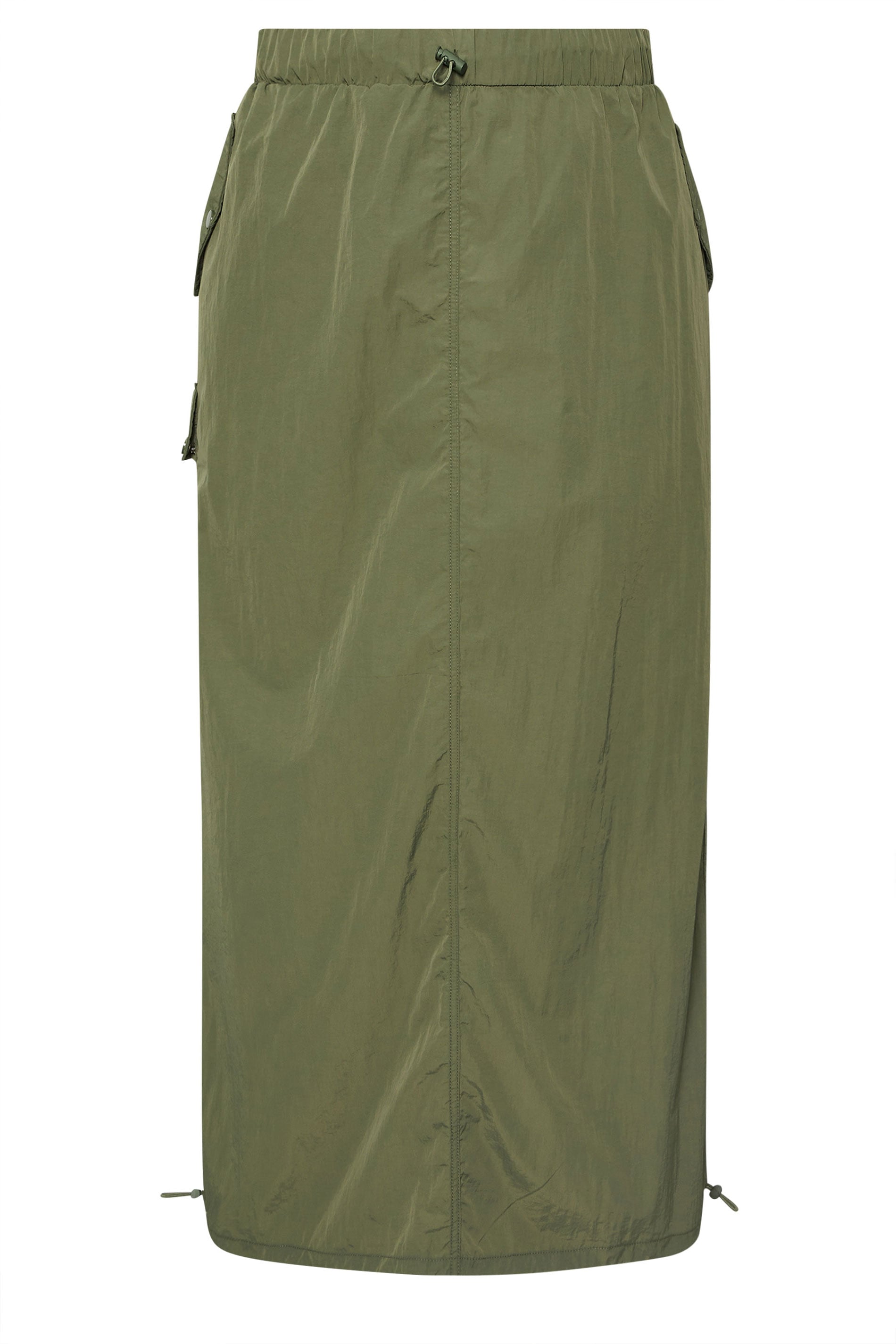  LIMITED COLLECTION - Jupe Cargo Maxi Verte Kaki à Poches