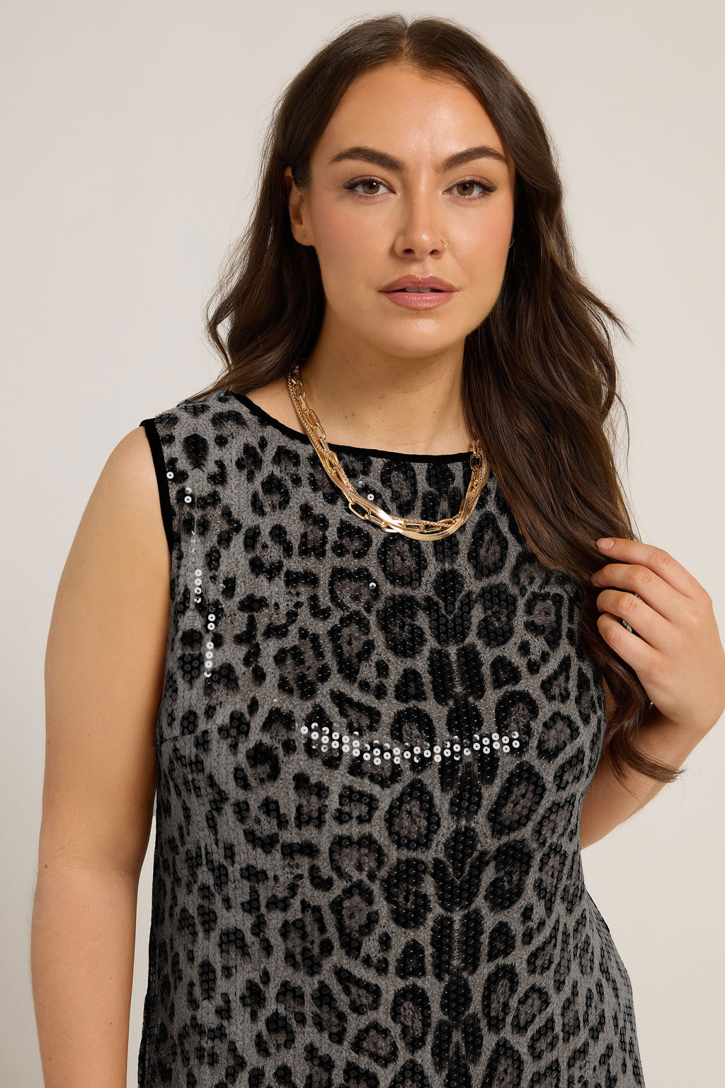  Gold Tone Mixed Chain Twist Necklace