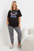  YOURS - Ensemble De Pyjama Noir & Gris Slogan