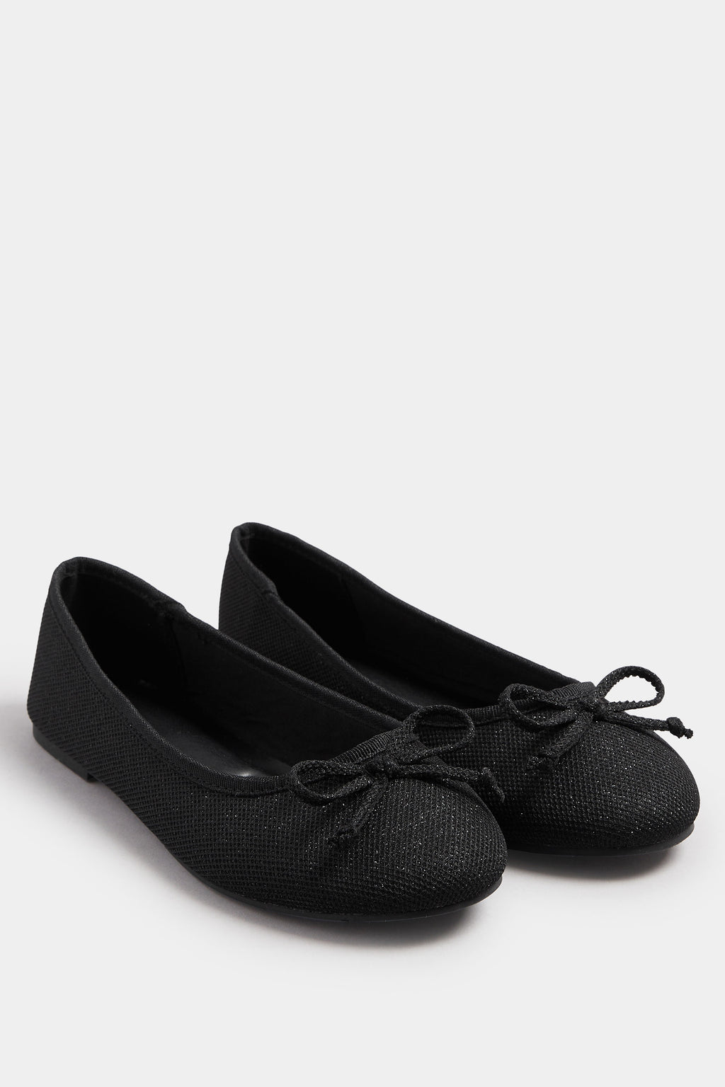  Ballerines Noires Pailletées Extra Larges EEE Fit