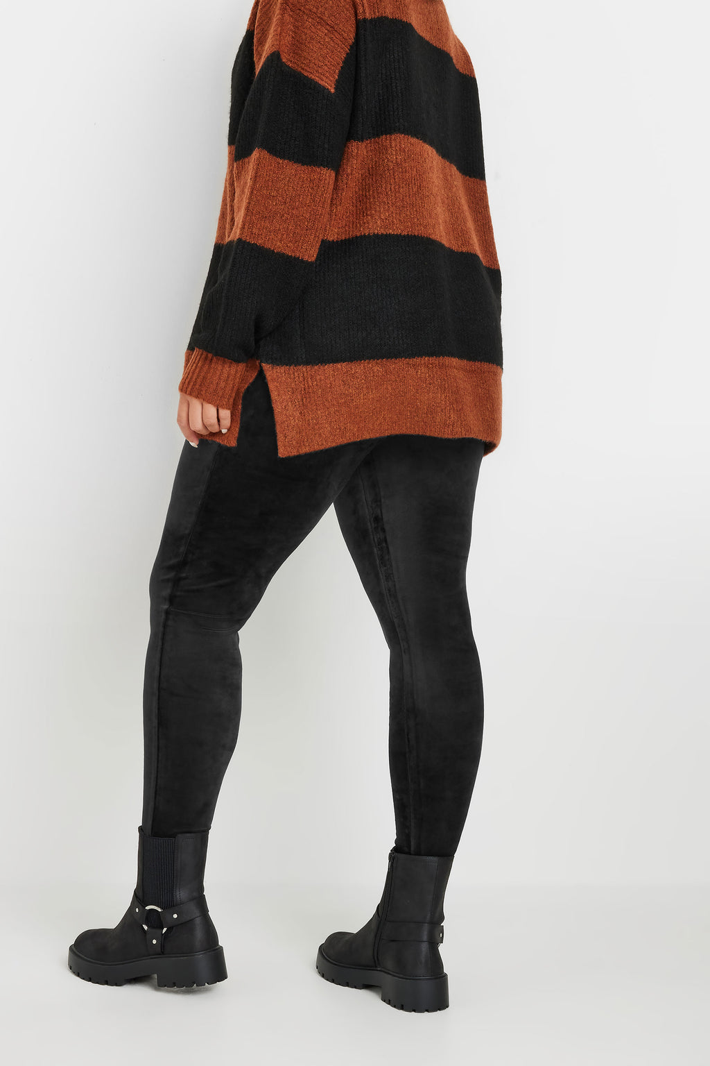  YOURS - Legging Noir Texturé Velours