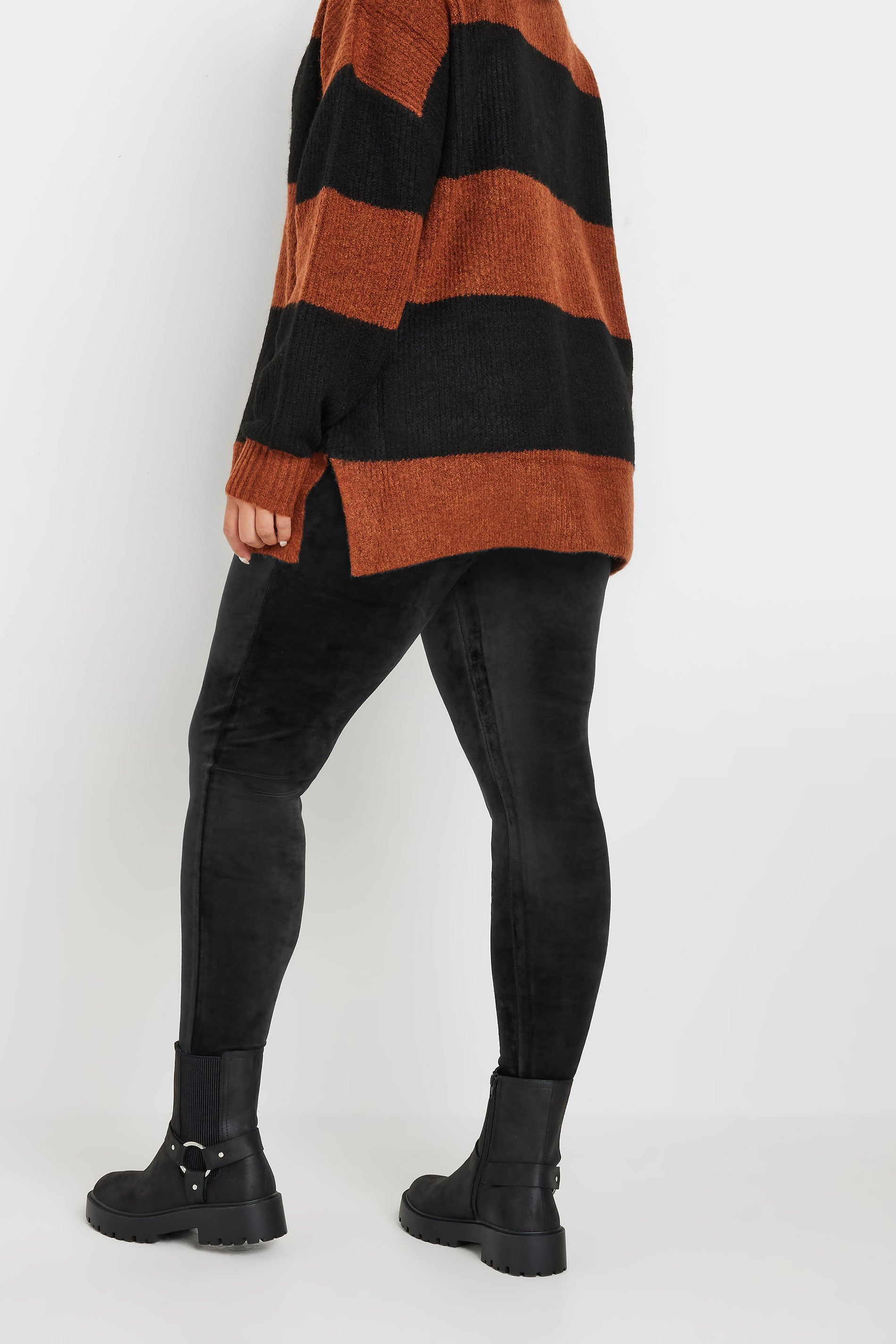 YOURS - Legging Noir Texturé Velours