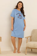  YOURS Curve Chemise De Nuit Bleue « Breakfast Club »