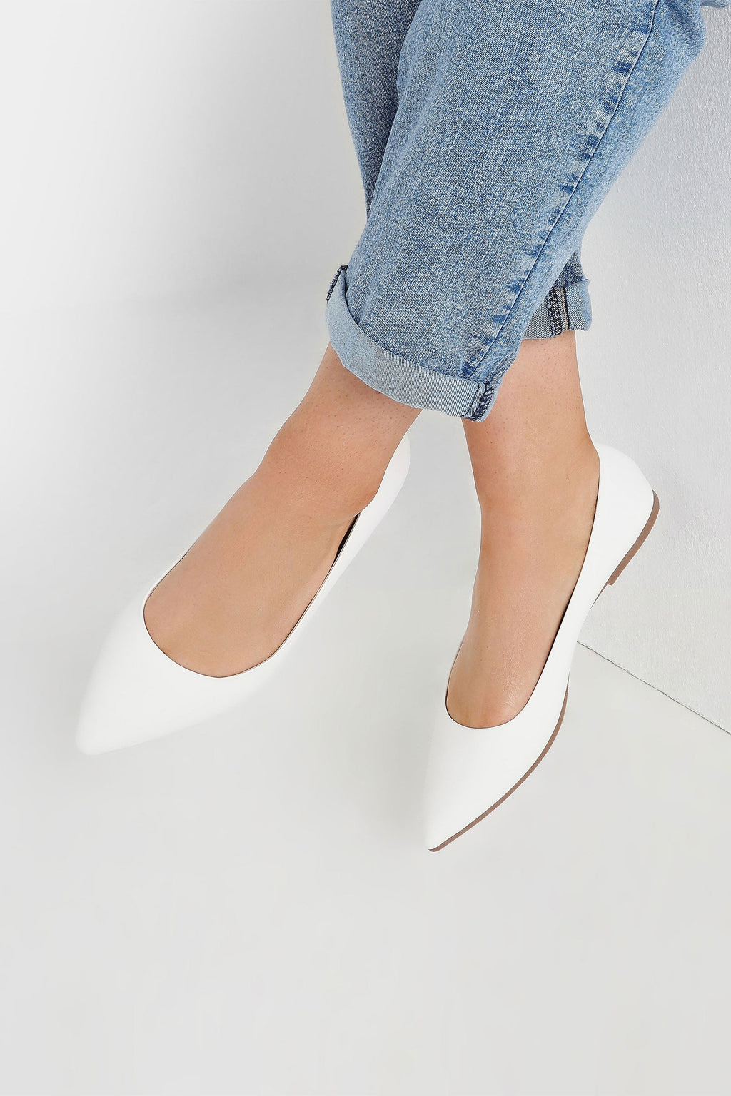  Ballerines Blanches Pieds Larges E & Extra Larges EEE