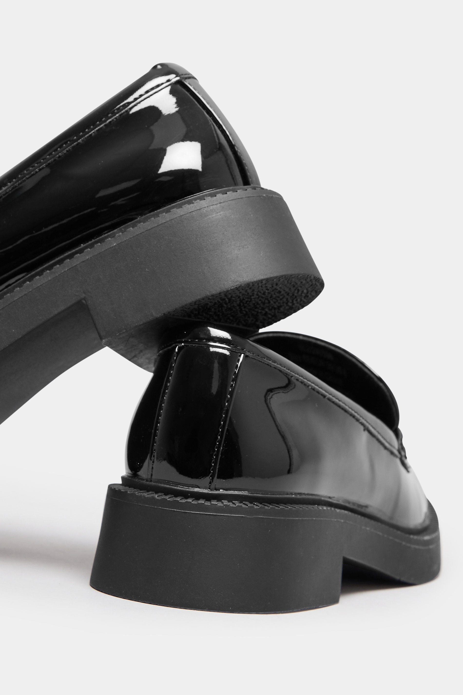  Mocassins Noirs Vernis Pieds Larges E & Extra Larges EEE