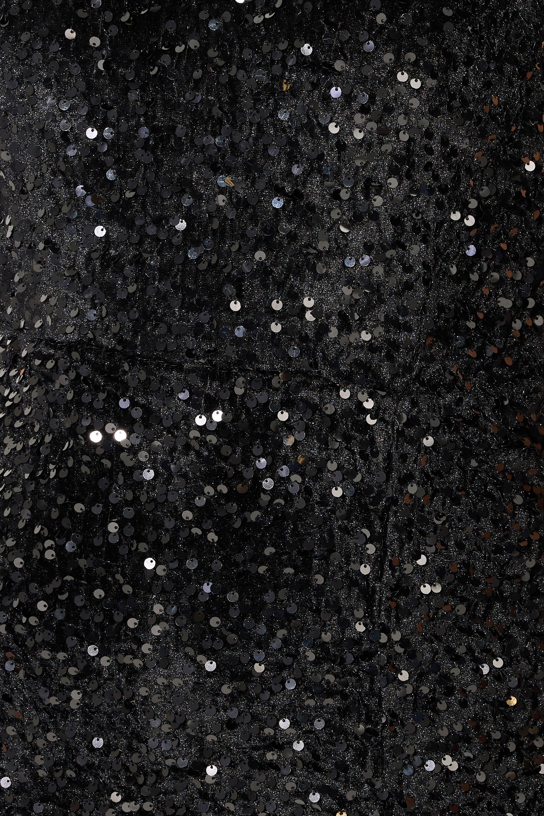 YOURS LONDON - Robe Maxi Noire En Velours & Sequins à Fente