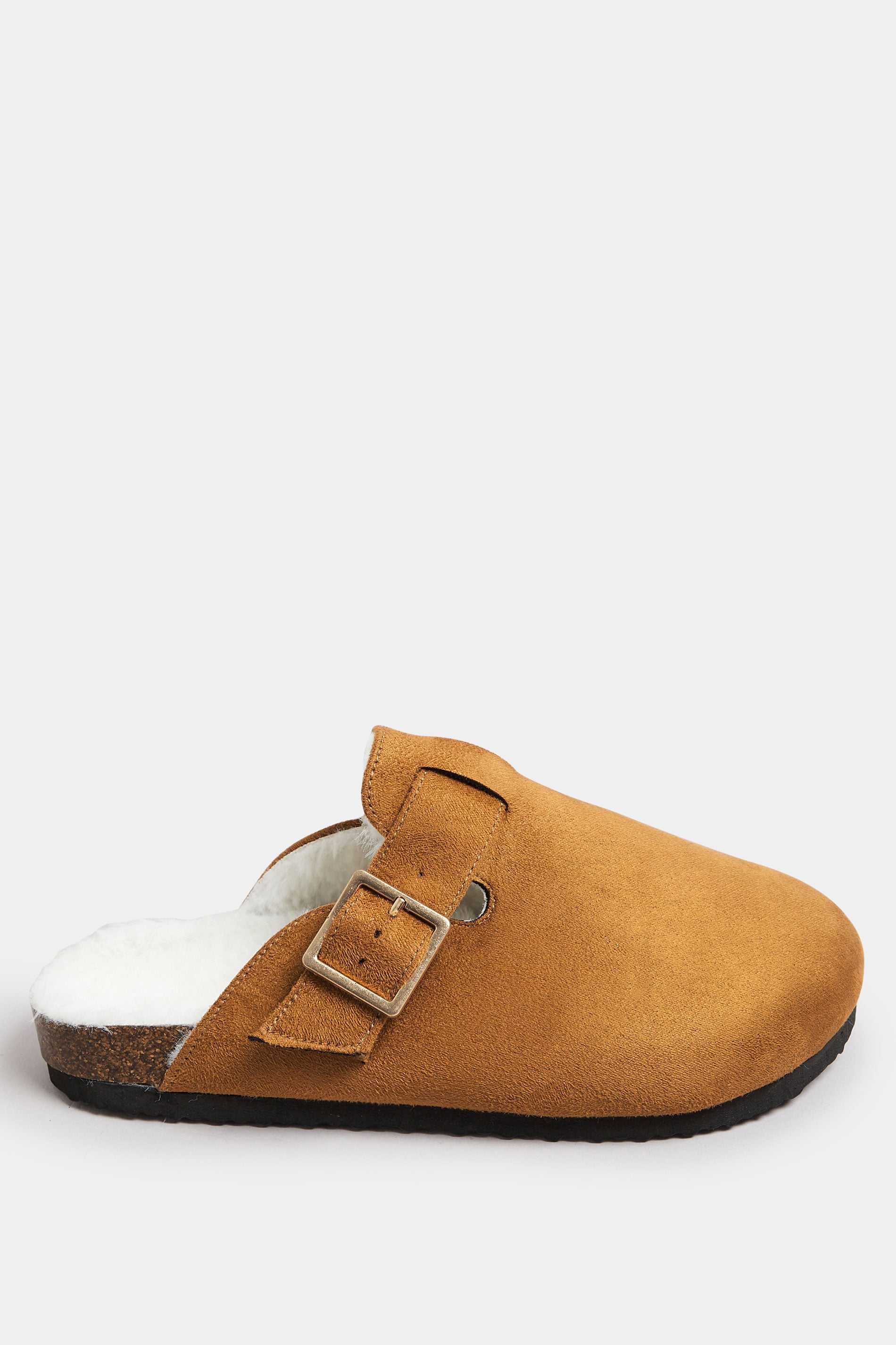  Sabots Marrons Fausse Fourrure Pieds Extra Larges EEE