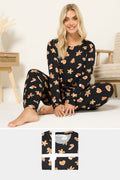  YOURS Curve Coffret Cadeau Pyjama Doux Au Toucher En Pain D'épices Noir