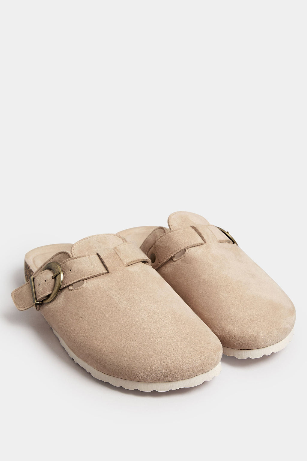  Sabots Beiges Effet Daim Pieds Extra Larges EEE