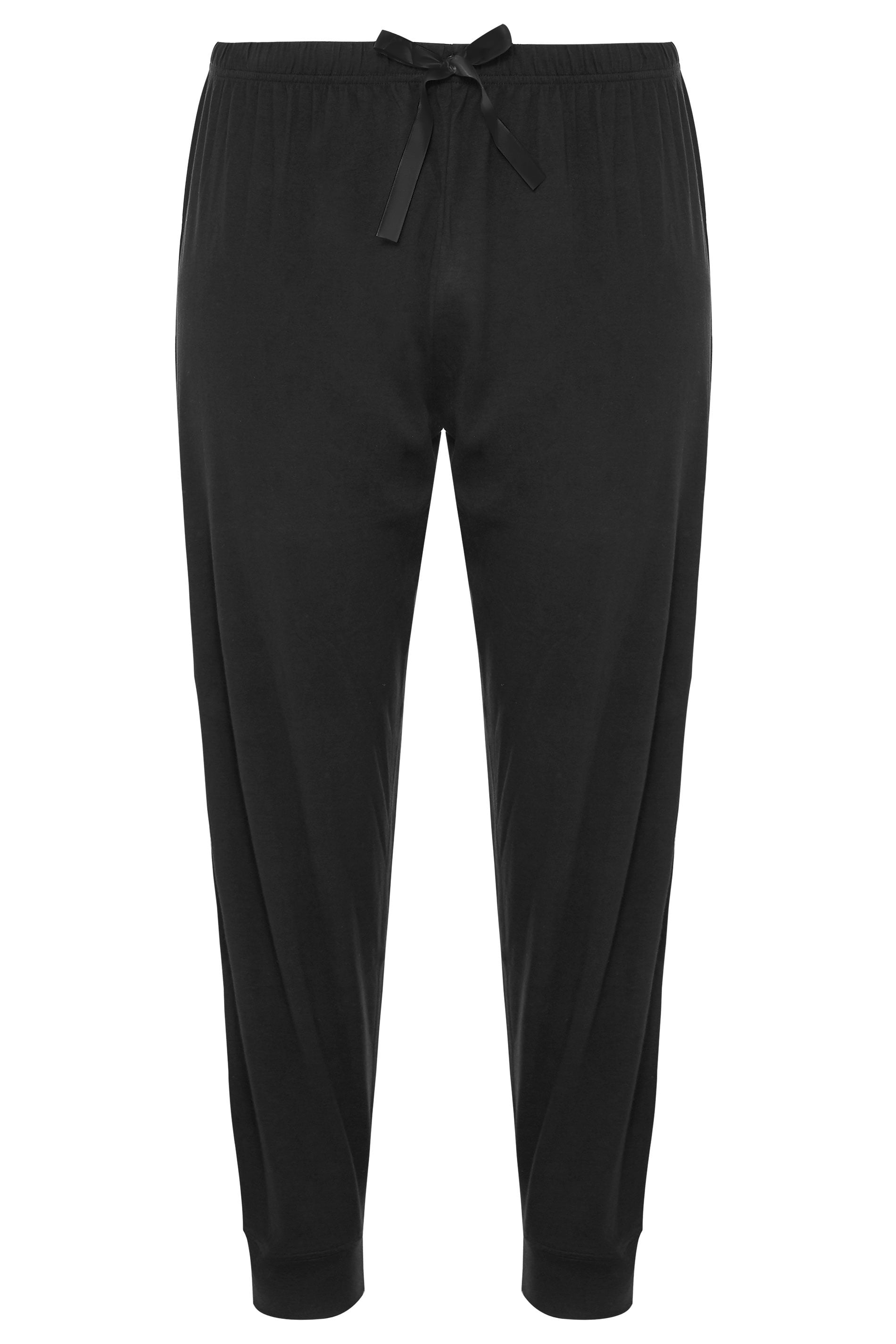  Bas De Pyjama Noir En Jersey
