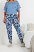  YOURS - Bas De Pyjama Bleu Design Léopard