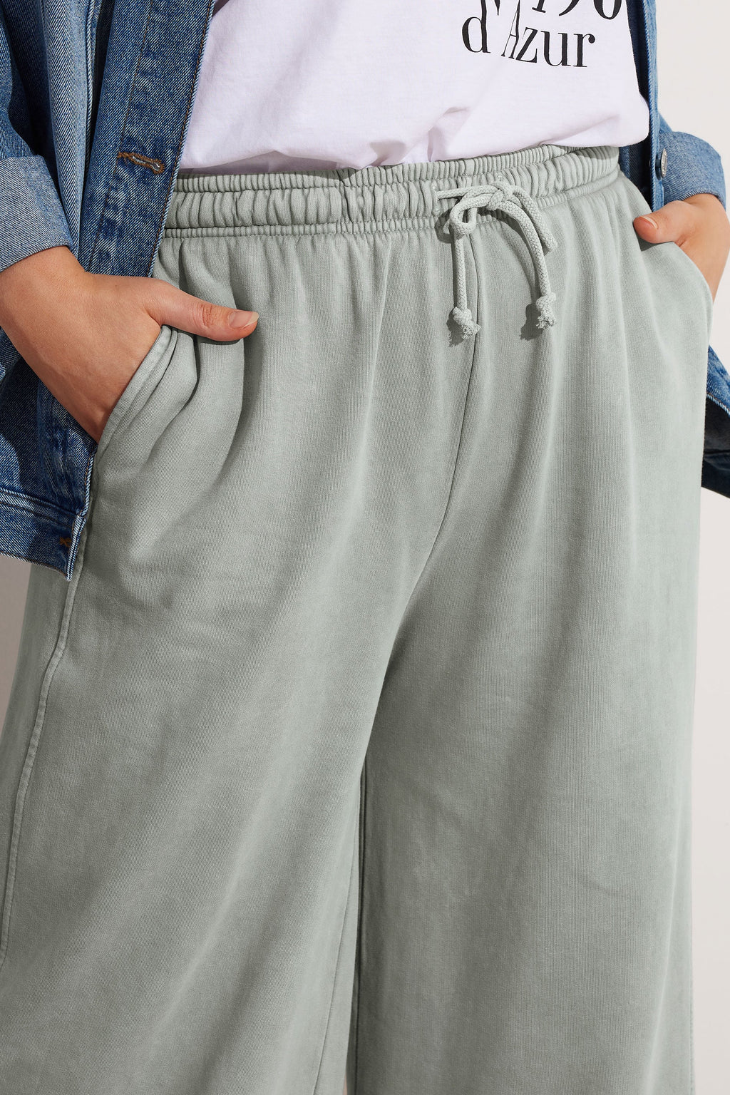  YOURS - Jogging Gris Coupe Wide Leg à Poches