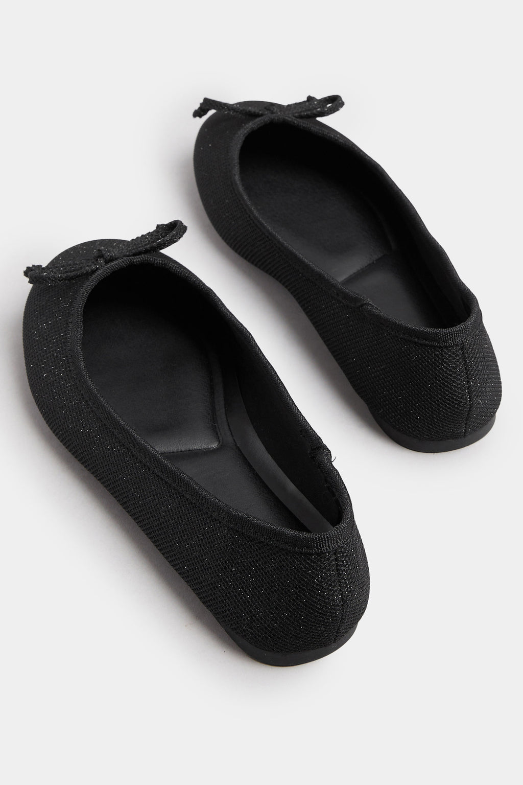  Ballerines Noires Pailletées Extra Larges EEE Fit