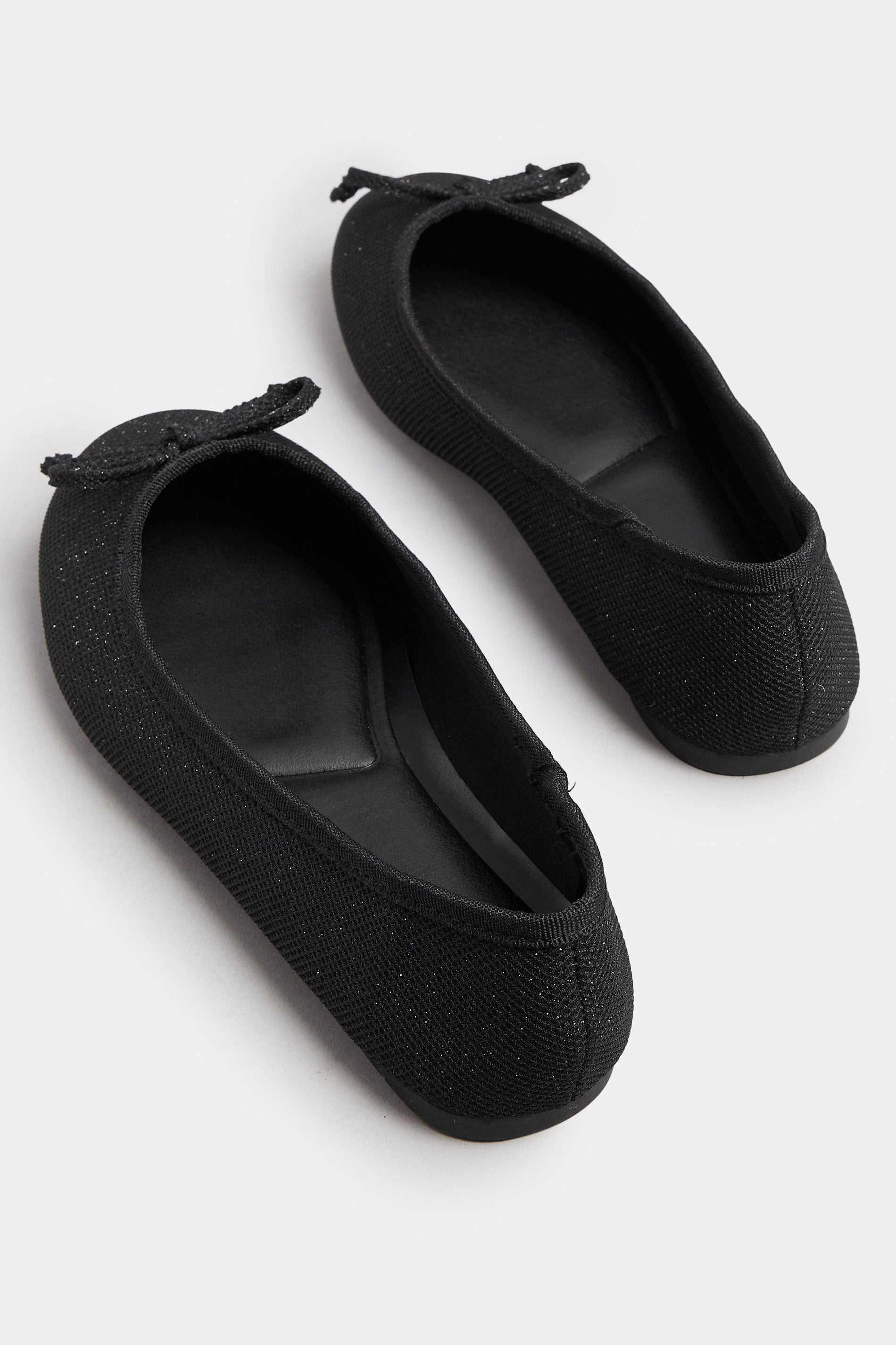  Ballerines Noires Pailletées Extra Larges EEE Fit