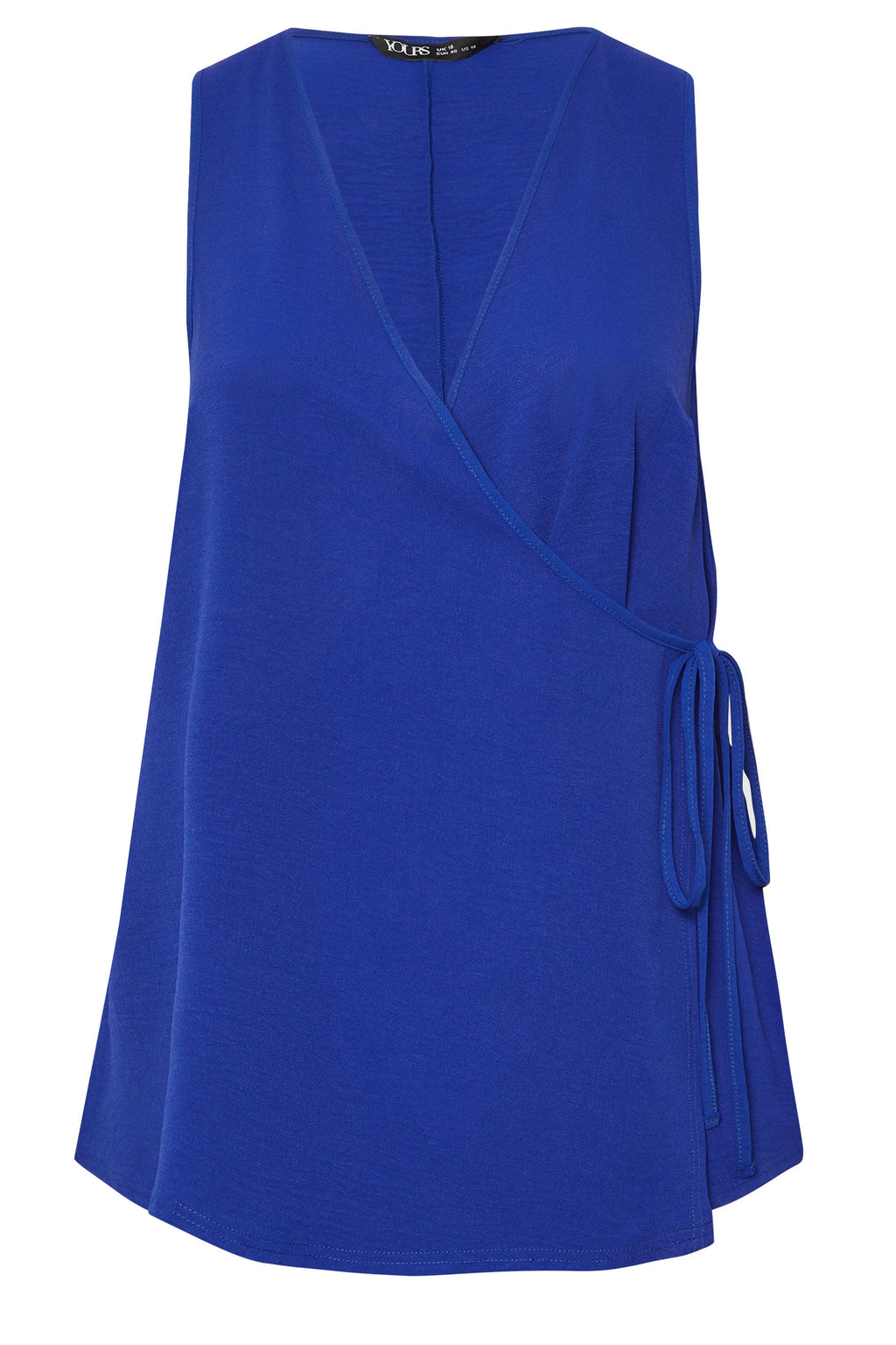  YOURS Curve Débardeur Cache-cœur Bleu Cobalt