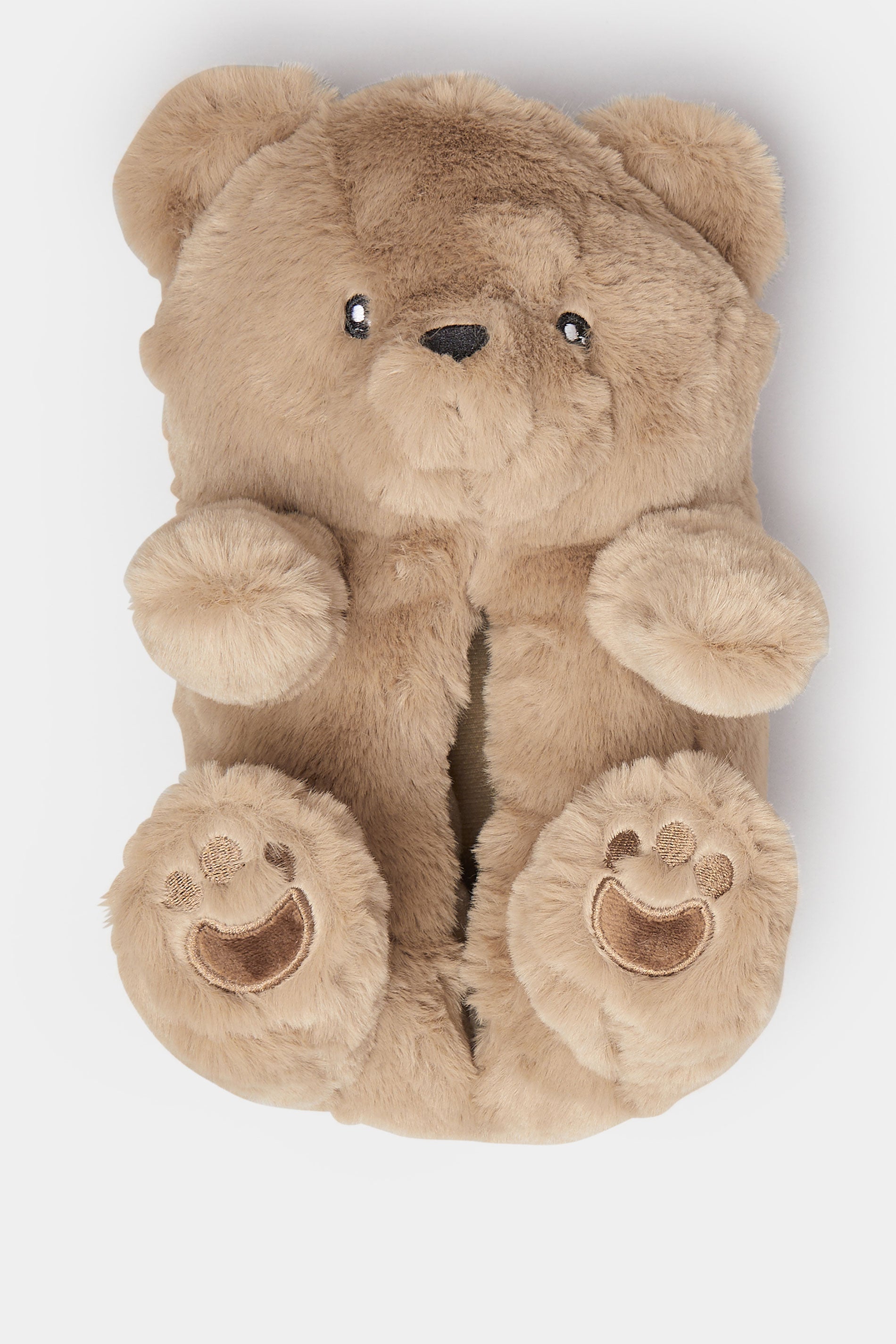  Chaussons Ours En Peluche En Fausse Fourrure Marron