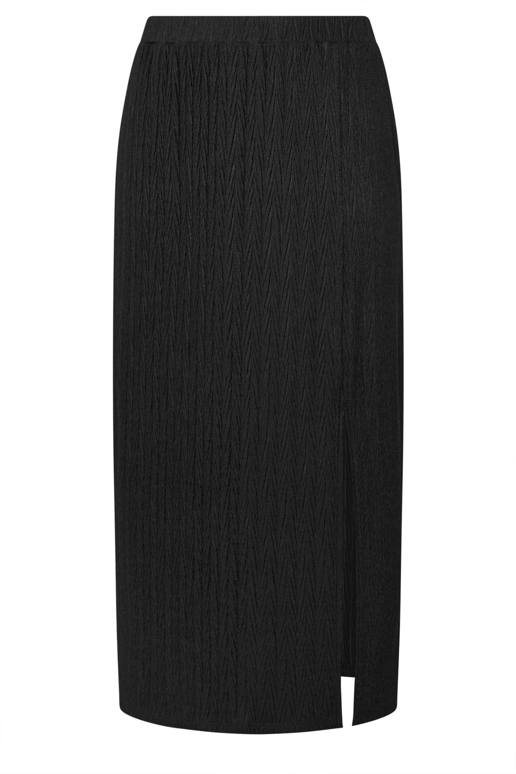  YOURS - Jupe Maxi Noire Plissée à Fente