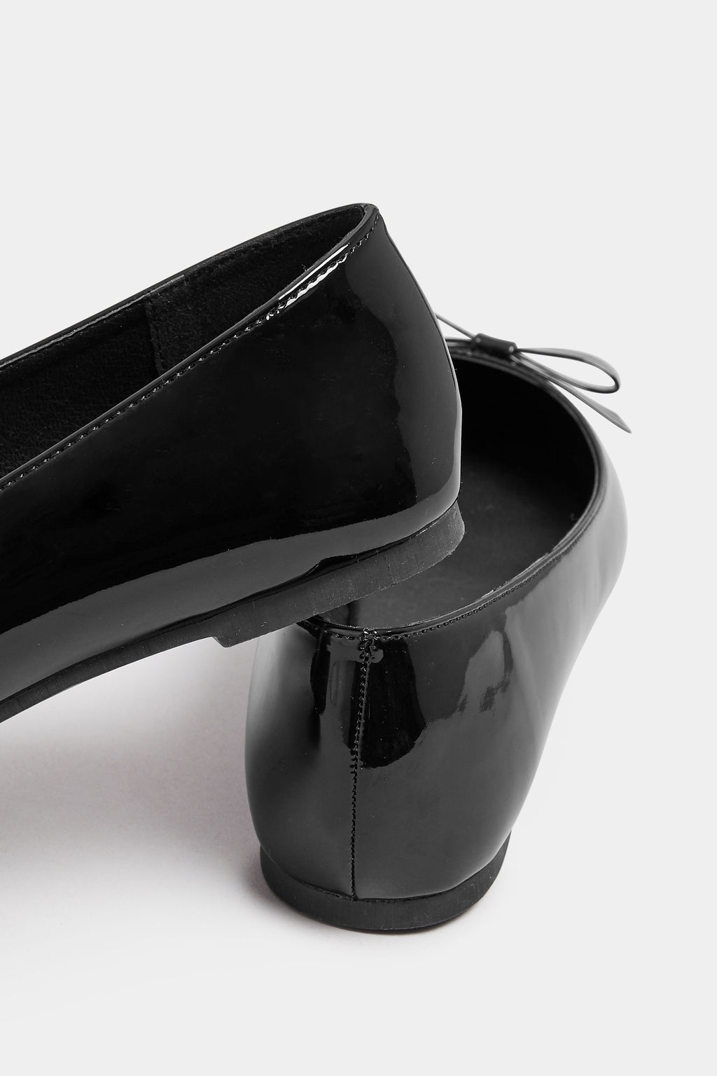  LTS Black Patent Ballet Pumps In Standard Fit