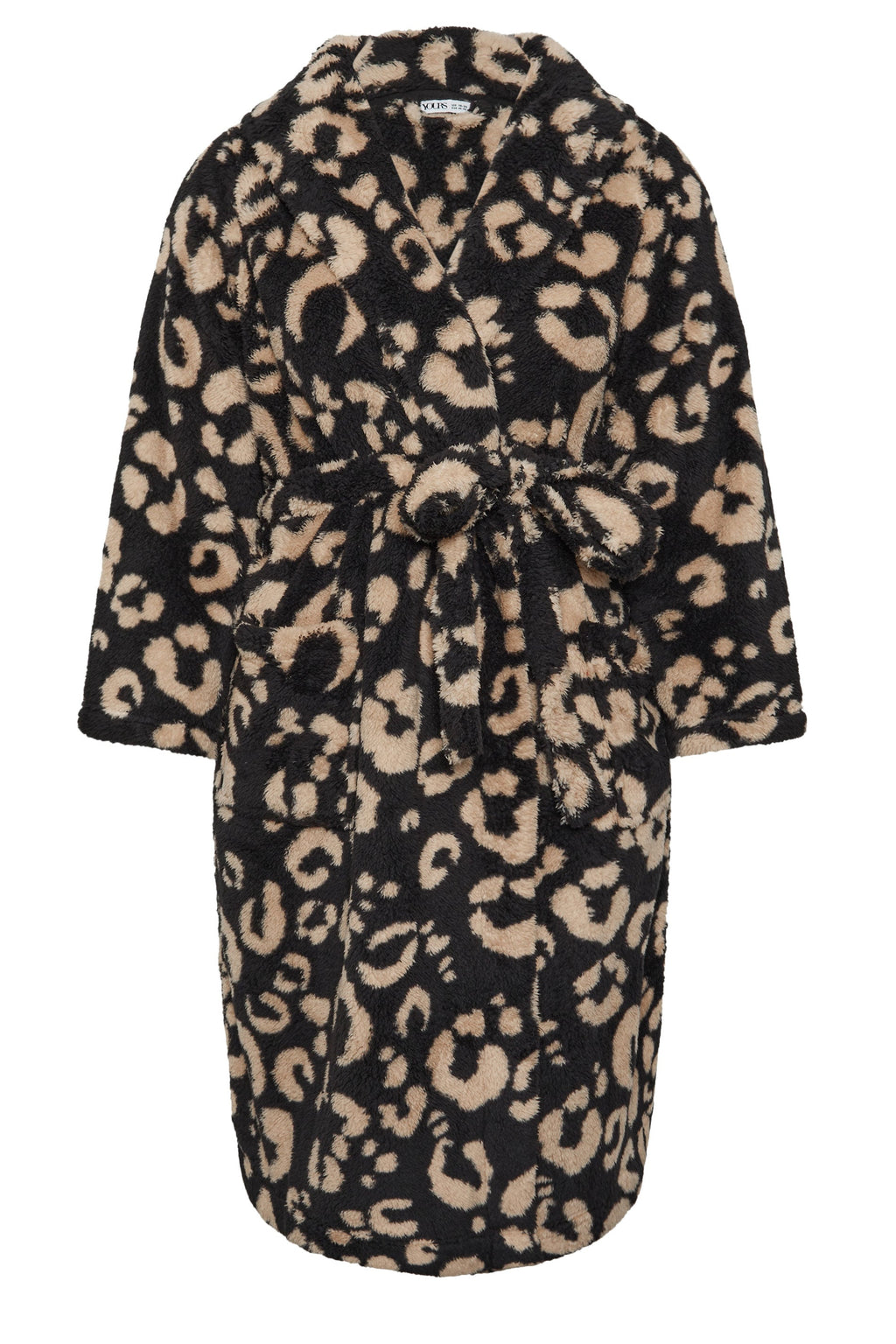  YOURS - Robe De Chambre Noire & Marron