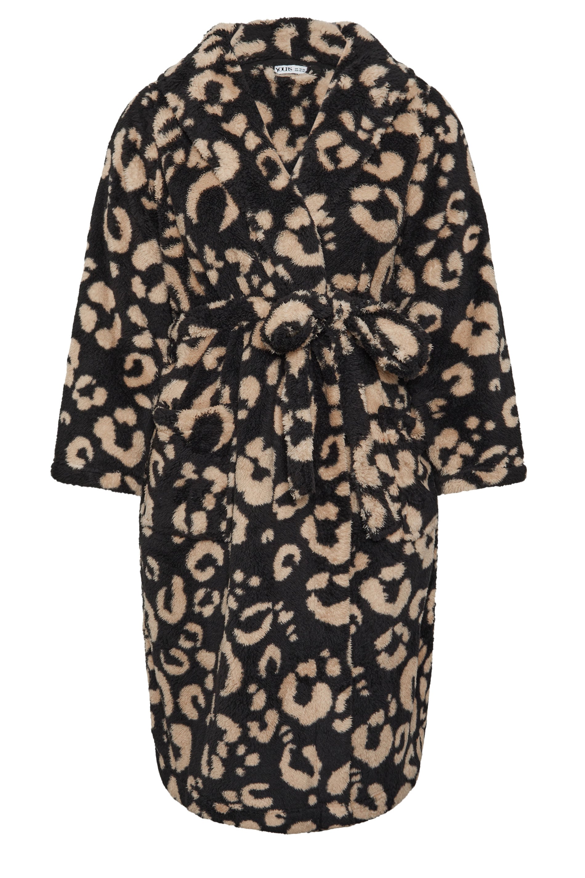  YOURS - Robe De Chambre Noire & Marron