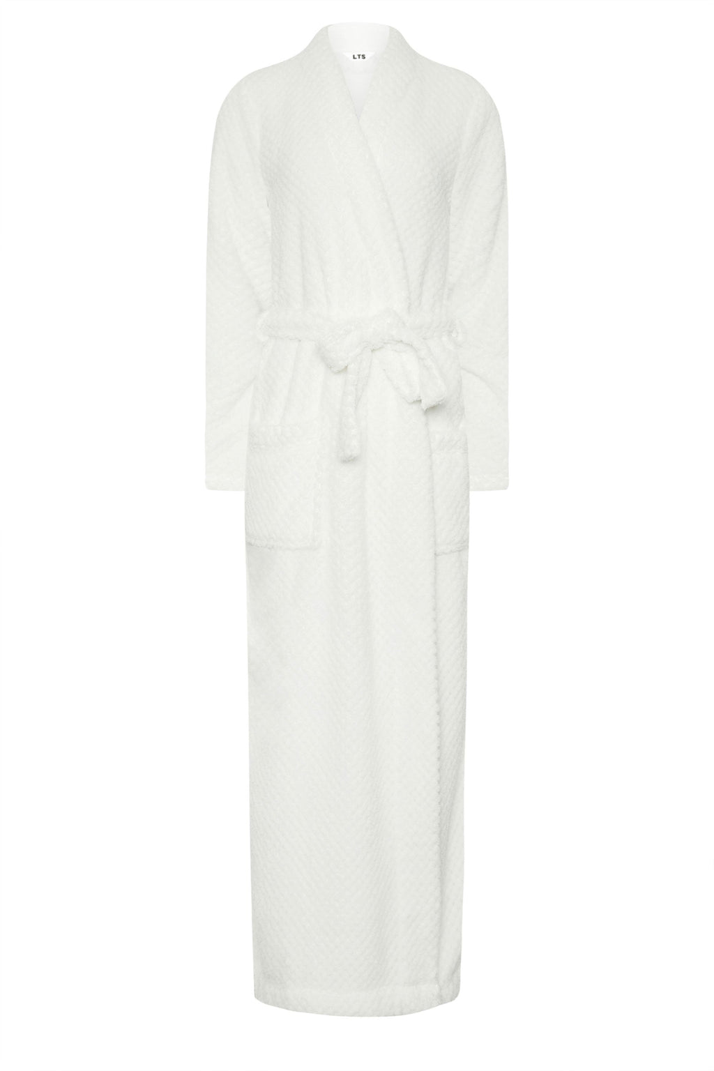  LTS Tall Ivory White Waffle Maxi Dressing Gown