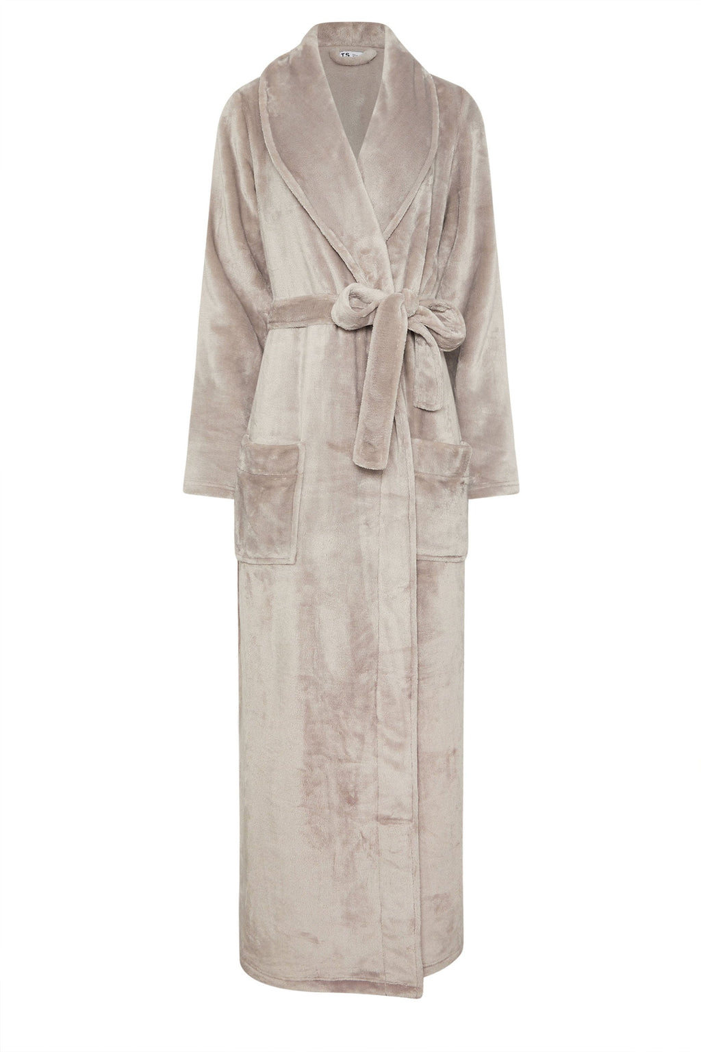  LTS Tall Stone Brown Super Luxe Maxi Dressing Gown