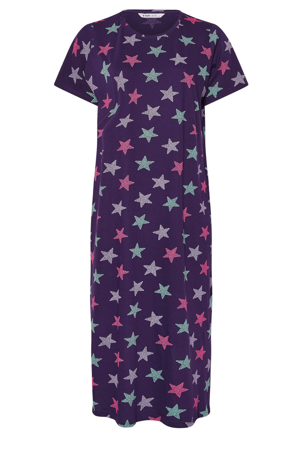 YOURS Curve Lot De 2 Chemises De Nuit Grises « Shine Like The Stars » Midaxi
