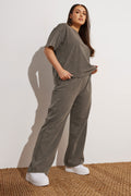  YOURS - Ensemble Jogging Marron Délavé